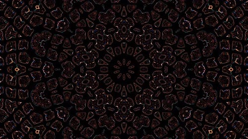 Abstract background moving stripes and flashing with shining light dots. Animation with circles