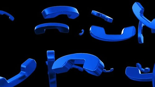 Blue Call Icon 3d