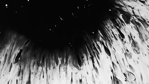 Abstract Ink Drop on White Background