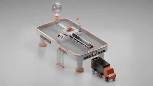 3D Loop Satisfying Online Shopping Animation