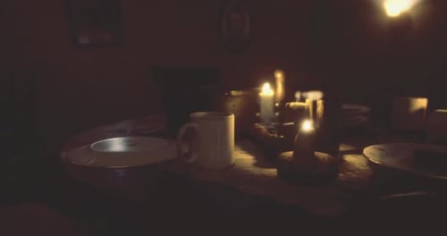 Flickering Candle Light Loop Background for Celebrations