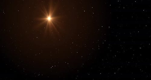 Galaxienanimation in Endlosschleifen mit funkelnden Sternen und farbenfrohen Space Flares