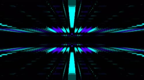 Purple And Turquoise Neon Flashing Disco Retro Light Background Vj Loop In 4K