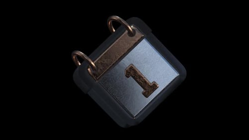 Calendar Icon 3 D Model Count 1