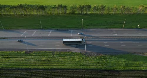 Freeway on a Sunny Summer Day