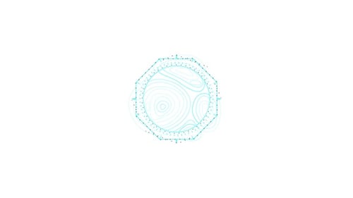 Animated HUD in Alien Style with Topographic Contours