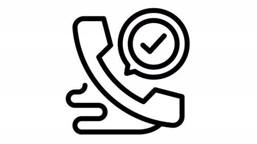 phone call line icon animation