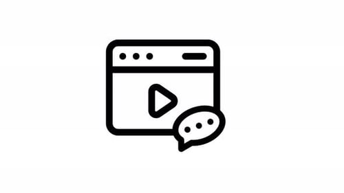 animación de iconos de línea de comentarios
