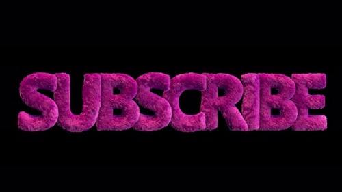 Pink SUBSCRIBE Plüschtitel auf Alpha