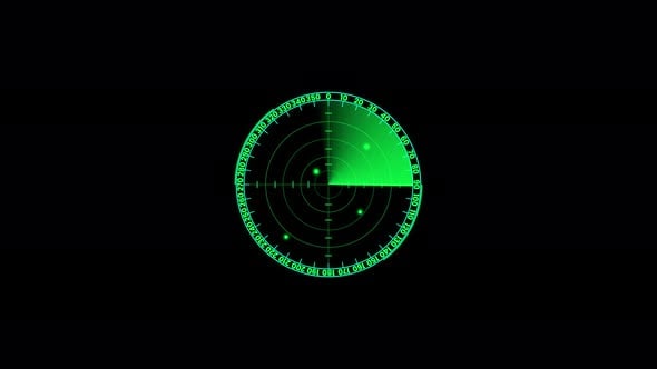 Radar Scanning loop. Radar screen animation. Signal transmitted sonar ...
