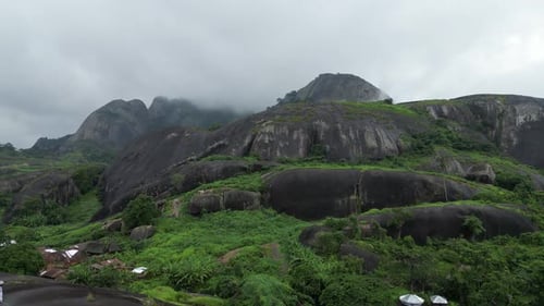 Aerial view of Idanre Hills, Nigeria.