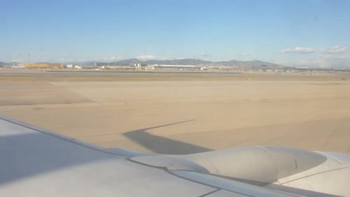 Airplane getting ready to take off