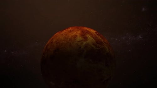 Rotated Original 3d Venus Surface Planet On Space