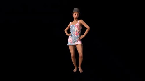 3D Animated Woman Twerking Dance with Floral Dress on Alpha Channel, Backgrounds Motion Graphics ft. female & girl - Envato 3D Animated Woman Twerking Dance with Floral Dress on Alpha Channel, Backgrounds Motion Graphics ft. female & girl - Envato