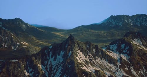 Majestic Mountain Landscape Showcasing Rugged Peaks and Serene Valleys