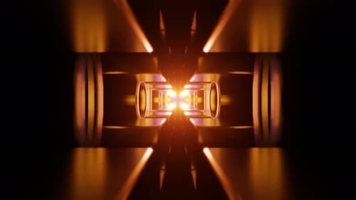 Las hipnóticas formas de neón multicolor giran en un bucle VJ abstracto y psicodélico sin fisuras