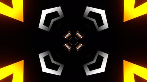 Orange And White Neon Direction Arrows Background Vj Loop In 4K