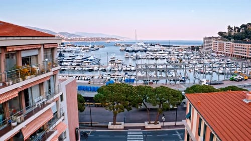 Boats By The Harbor Aerial