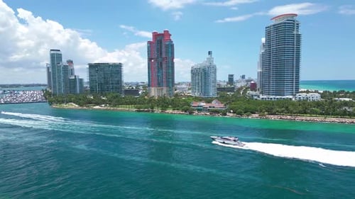 Miami Beach South Beach Horizonte de Miami Beach Vista aérea da cidade de Miami Vista aérea da costa de Miami