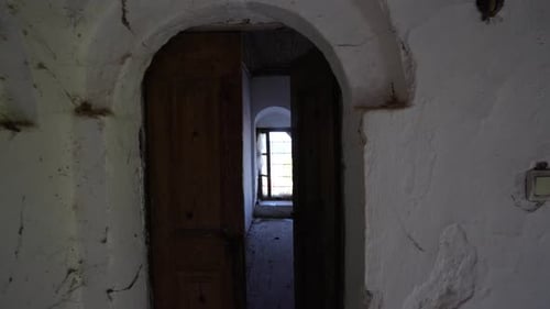 Door Closing in Old Historical Building