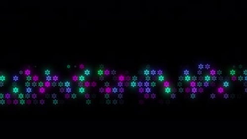 Glowing Stars Glitter Animation Vj Loop Background. Multi Color Stars Drop Down And Blinking