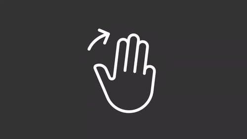 Ícone linear branco animado