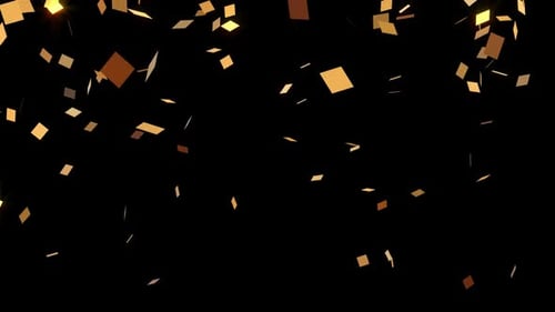 Shiny Golden Confetti Burst Overlay with Alpha Channel