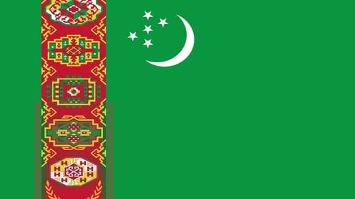 Turkmenistan National Flag Graphic Element
