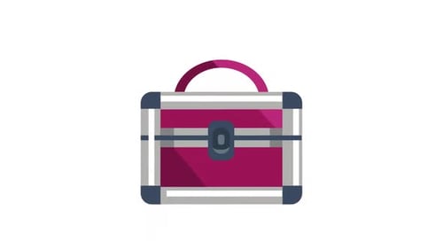 Flat Design Animated Case Opening and Closing