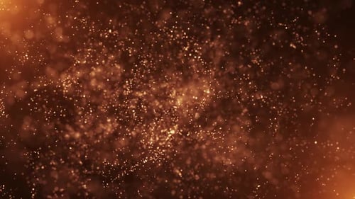 Golden Particles Shimmering Background Loop for Awards Events