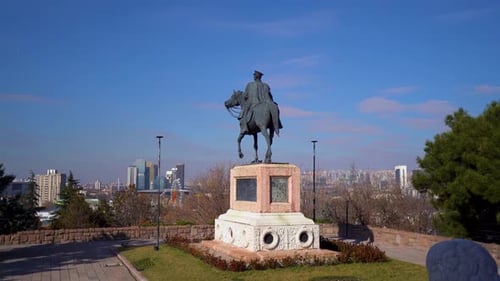 Mustafa Kemal Ataturk statue in the Ankara Ethnography Museum 4K