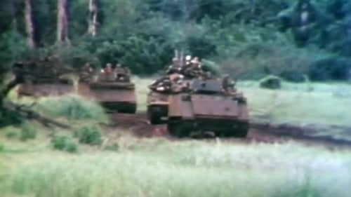 1960 AMERICAN TANKS DRIVING IN VIETNAM WAR