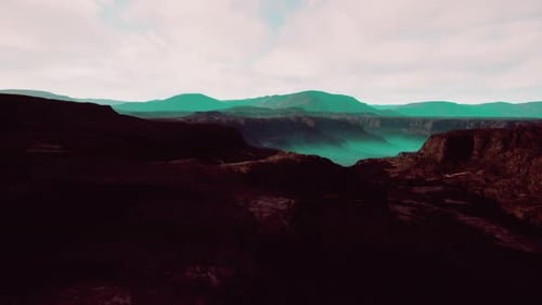 Black Volcanic Basalt Rock Formations in the Low Light