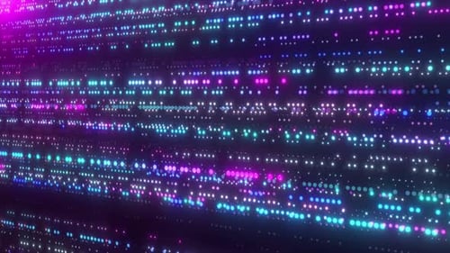 Futuristic Glowing Computer Data Transfer With Bright Optical Flare Effects. Internet Big Data Trans