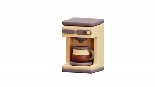 3D Animation Of Hotel Coffee Maker