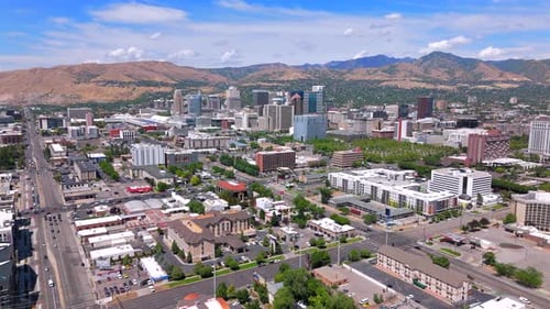Stunning Aerial Views Showcasing the Beautiful Salt Lake City Skyline in Utah State