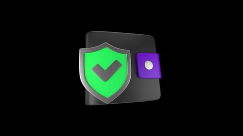 Wallet Security 3D Animation | Alpha Channel