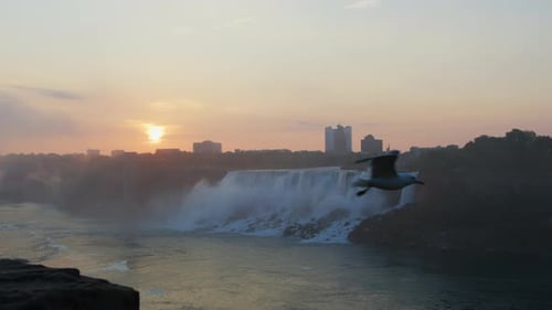 Morning view of Niagara Falls