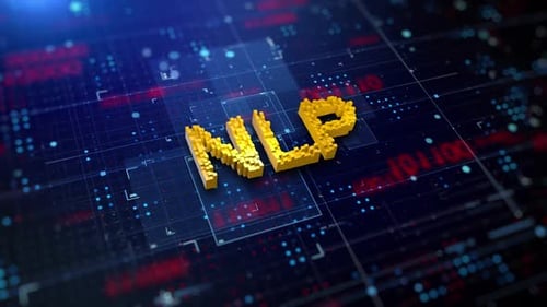Futuristic NLP Digital Data Text Animation