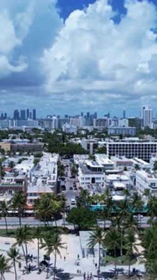Scenic Coast Avenue at Miami Beach Florida United States.
