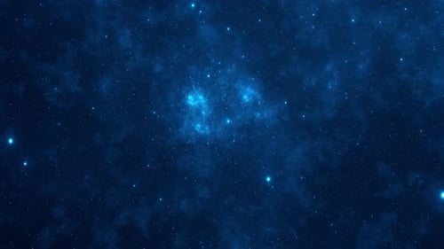 Abstract Deep Space Nebula with Twinkling Particles Background
