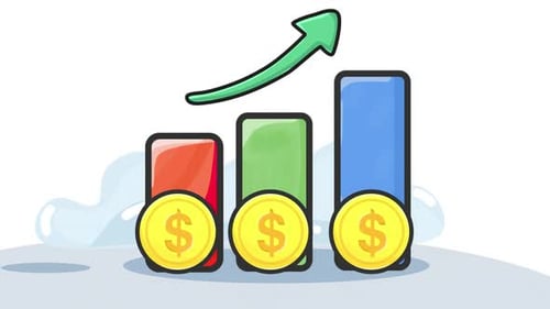 Animated Bar Chart for Business Financial Growth