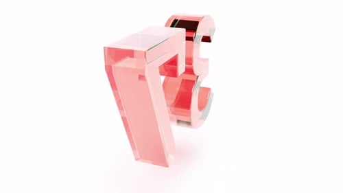 Color Glass Number 37 on White Back Able to Loop Endless