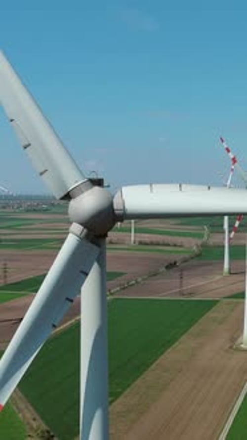 Wind turbines and agriculture fields