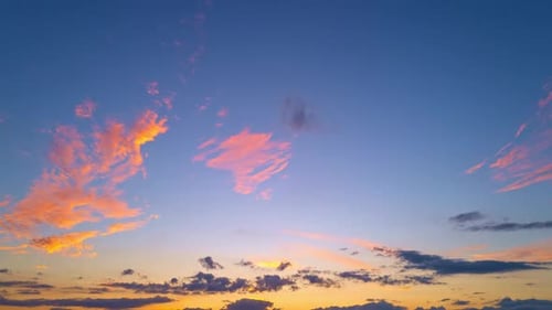 Golden Sunset Time Lapse with Colorful Clouds