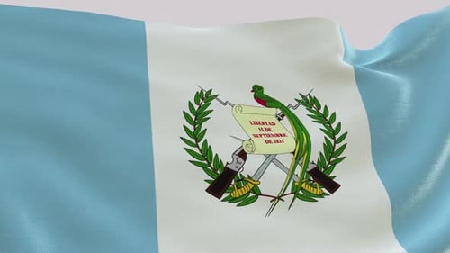 Realistic Waving Guatemala Flag Seamless Loop Animation