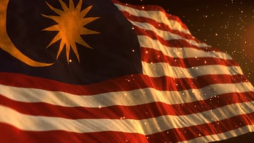 Malaysia national flag. Waving country symbol.