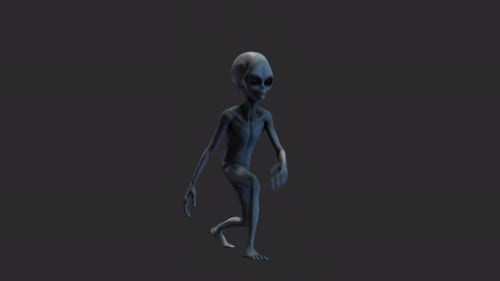 Grey Alien Stylised Walk 02
