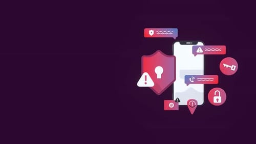 Smartphone Data Protection Animated Cyber Security Icons