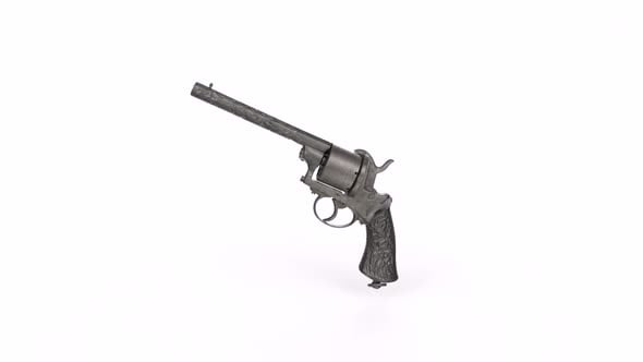 Revolver Handgun 3d object rotating loop, Backgrounds Motion Graphics ...